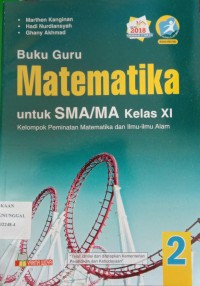 Image of BUKU GURU MATEMATIKA Kelas XI